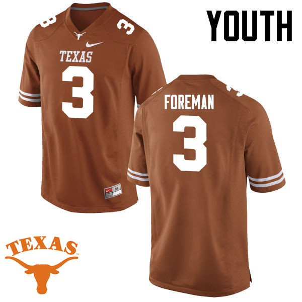 Youth #3 Armanti Foreman Texas Longhorns College Football Jerseys-Tex Orange